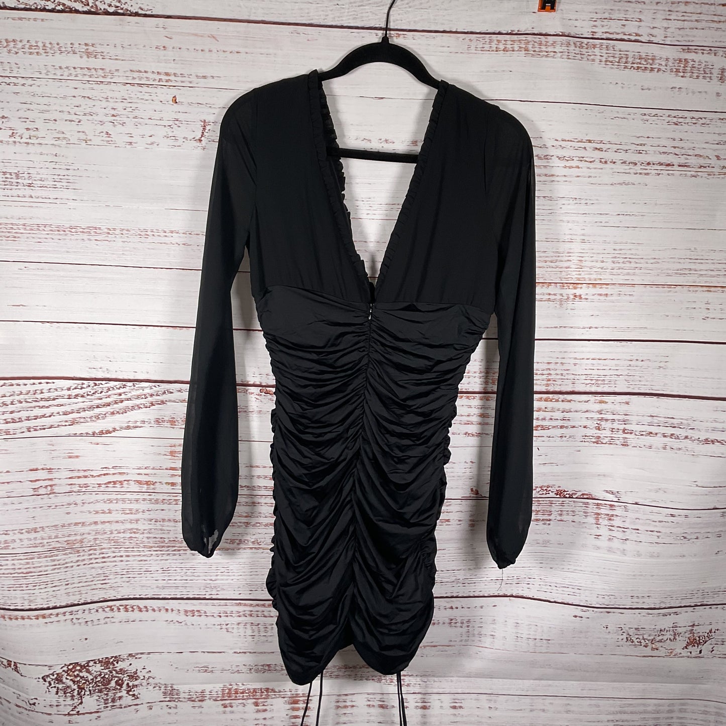 Tiger Mist Magnolia Cocktail Dress Ruched Blouson Sleeve Dress - Size M New