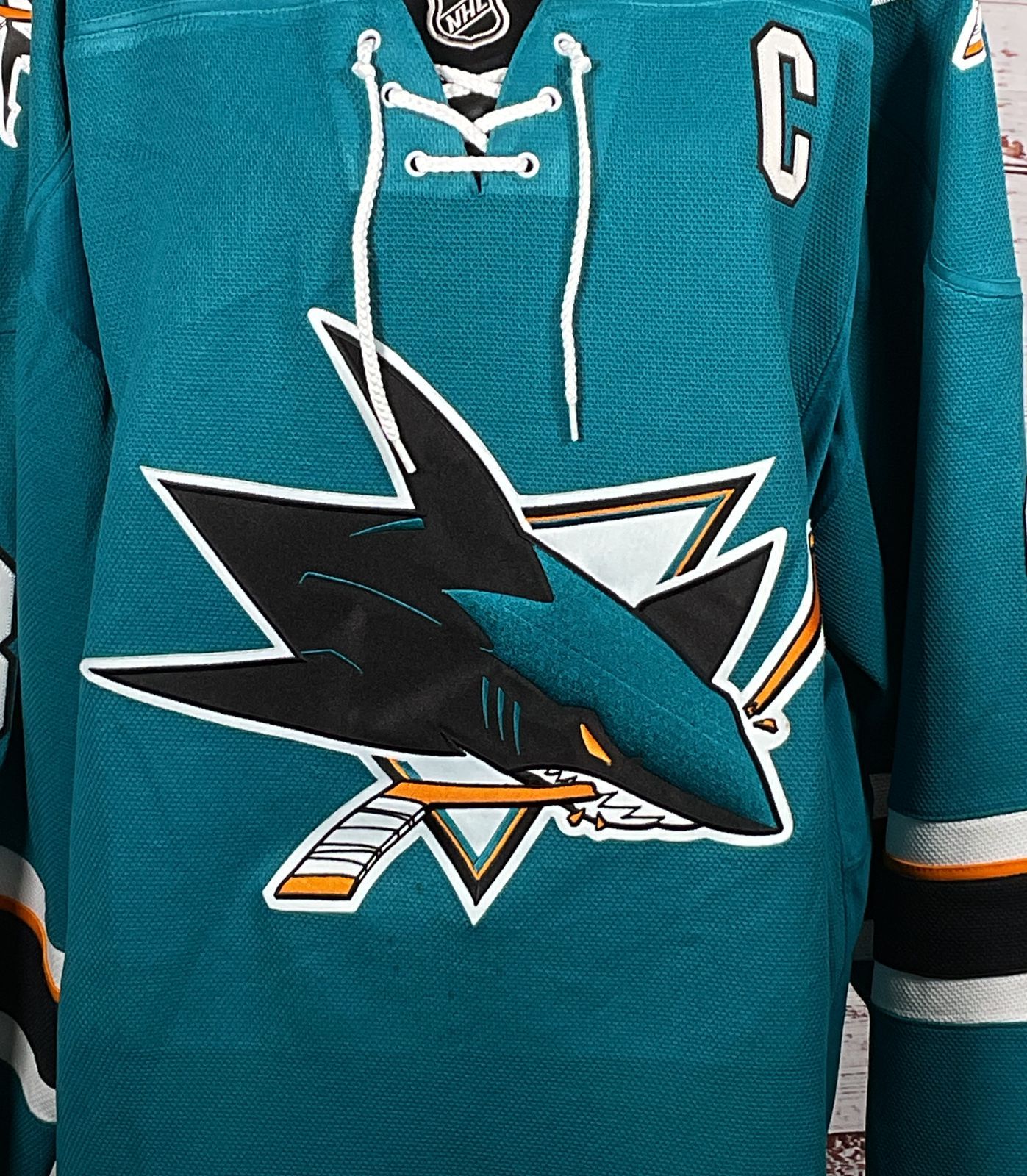 Reebok San Jose Sharks NHL Joe Pavelski Hockey Jersey Teal XXL