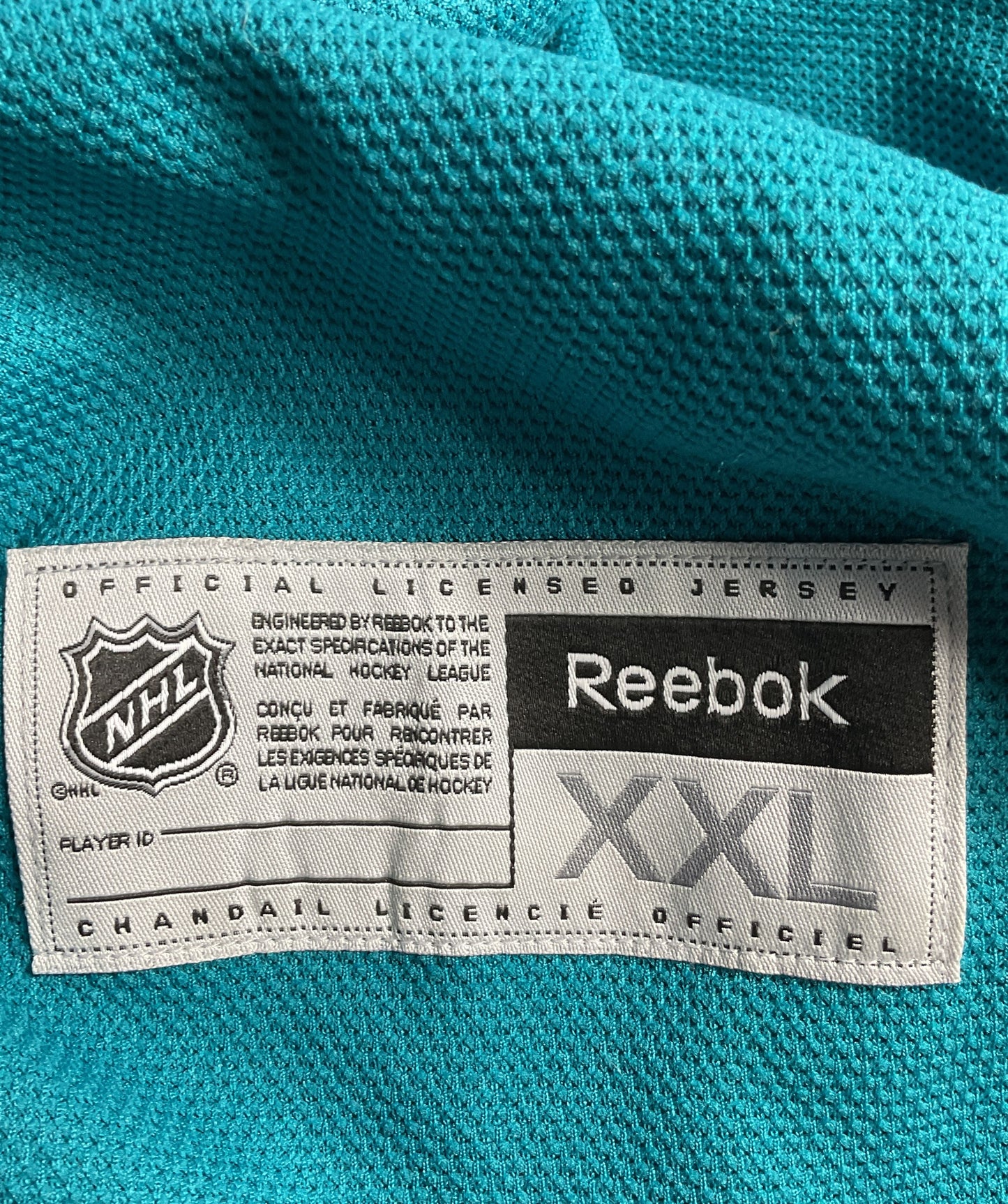 Reebok San Jose Sharks NHL Joe Pavelski Hockey Jersey Teal XXL