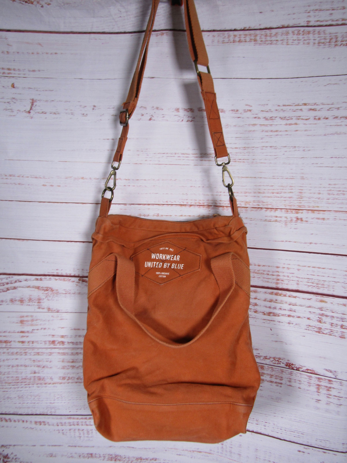 United by Blue Women's Orange Canvas Crossbody Tote Shoulder Bag