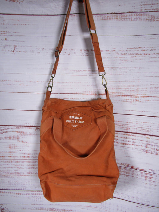 United by Blue Women's Orange Canvas Crossbody Tote Shoulder Bag