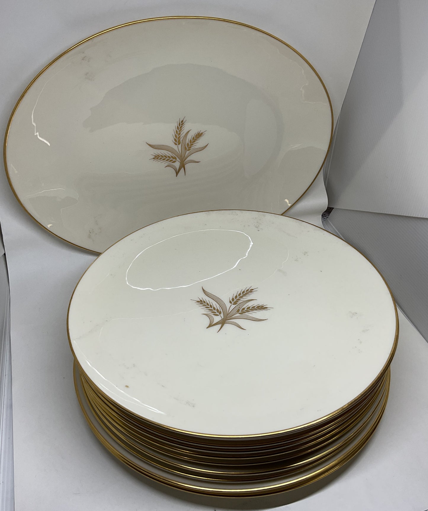 Wheat By Lenox China Set Dinner, Salad Plates Cups Saucers Serving Platter Bowl