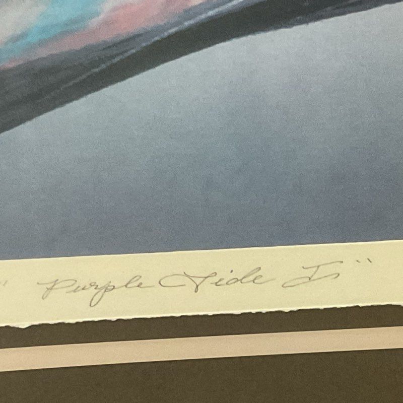 Pencil Signed MICHAEL JOHN MARCH "Purple Tide" Lithograph Print
