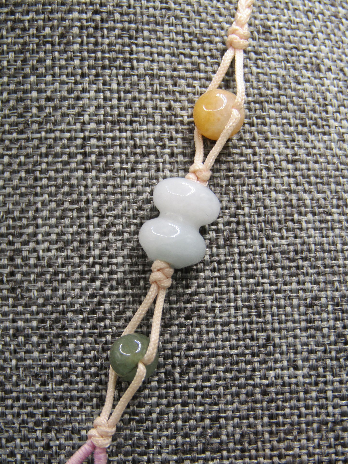 Jade Heart Pendant Drawstring Necklace
