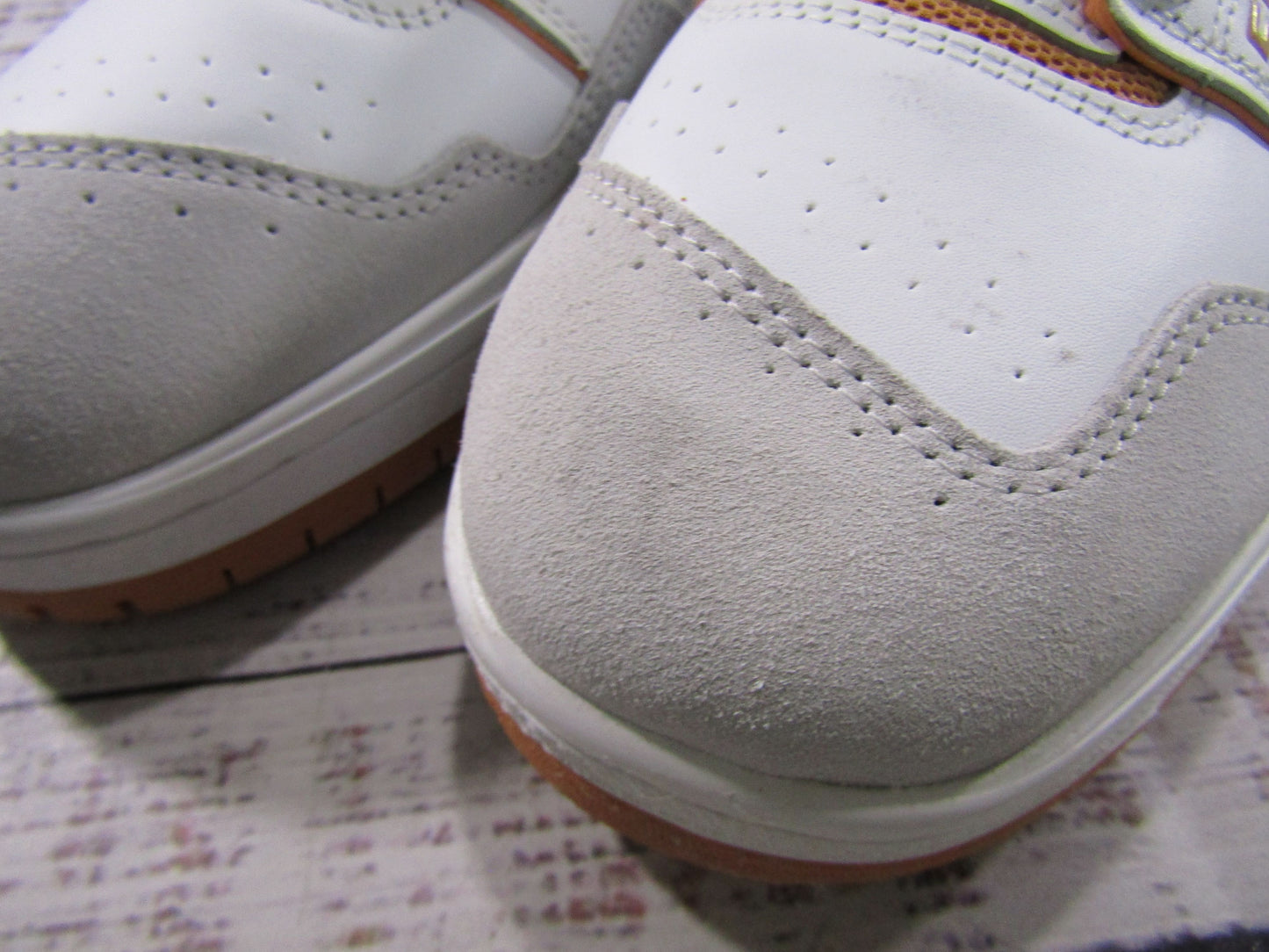 New Balance 550 Men's Burnt Orange White Leather Sneakers Size 13 BB550LSC