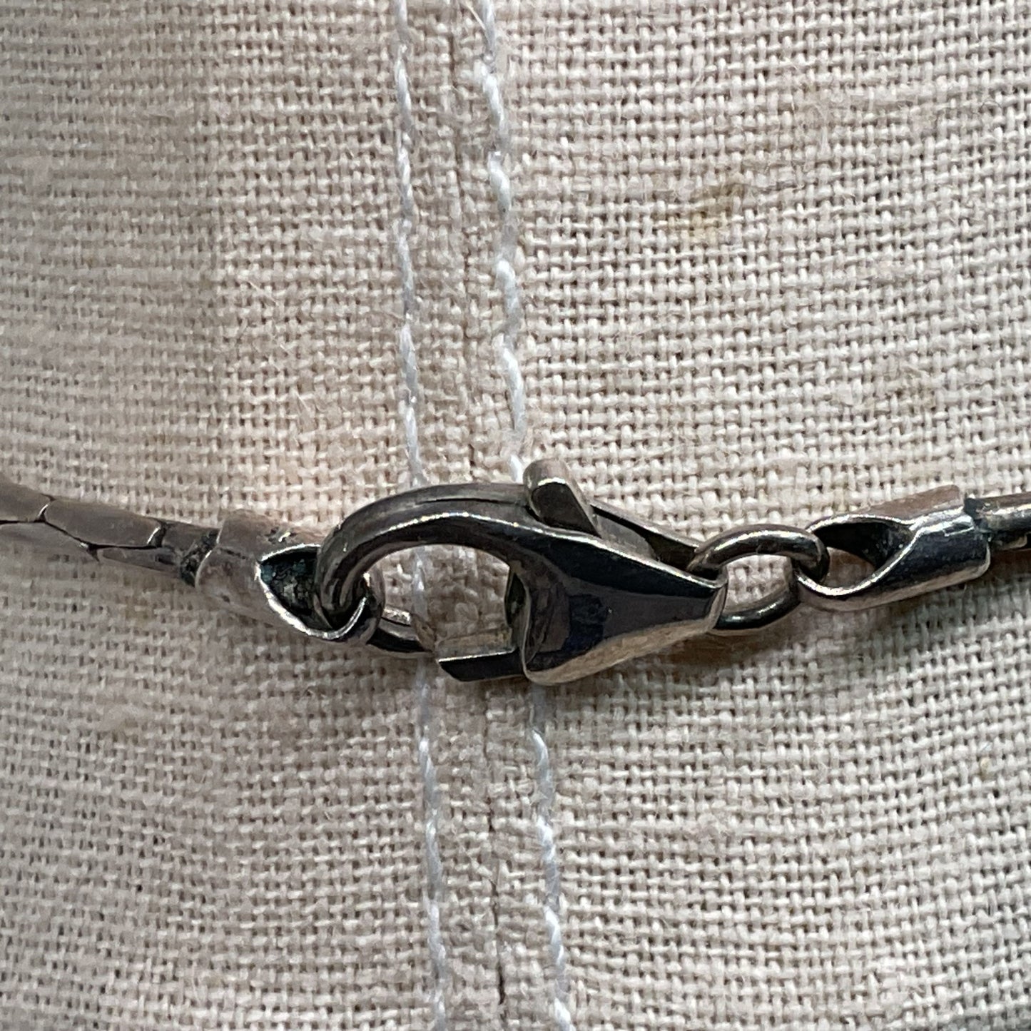 Sterling Silver & Onyx Pendant 16" Chain Necklace- 11.74g