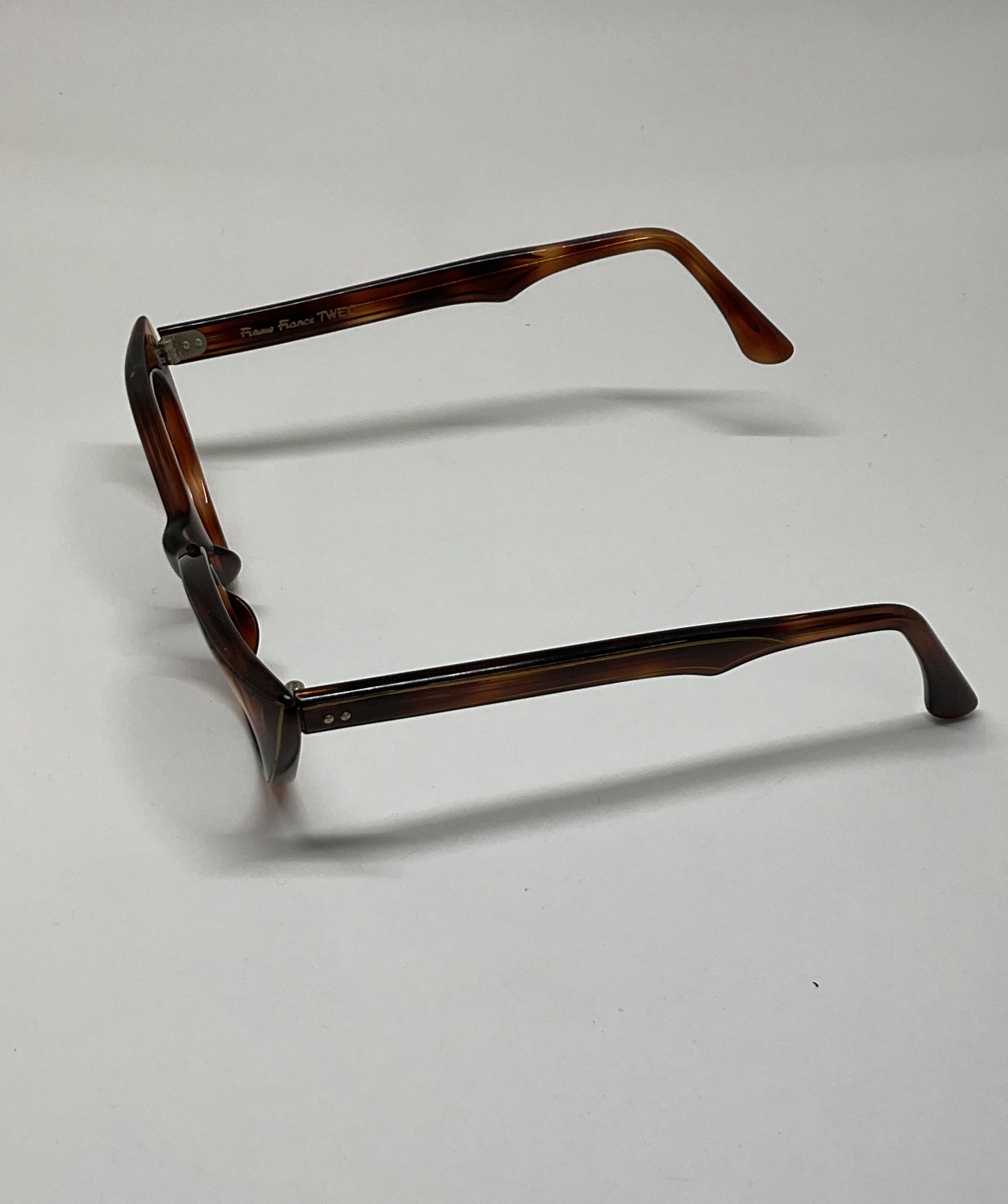 Vintage TWEC France Brown CAT eye Eyeglasses Frames Only