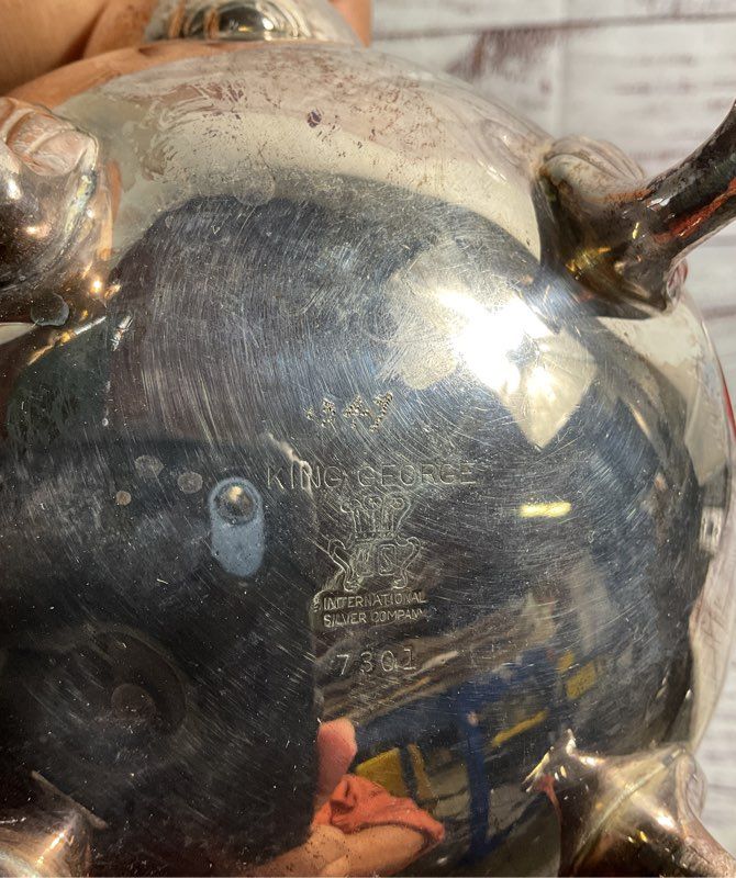 Vintage King George Silver Company Silver Plated Tea Pot 10.5"