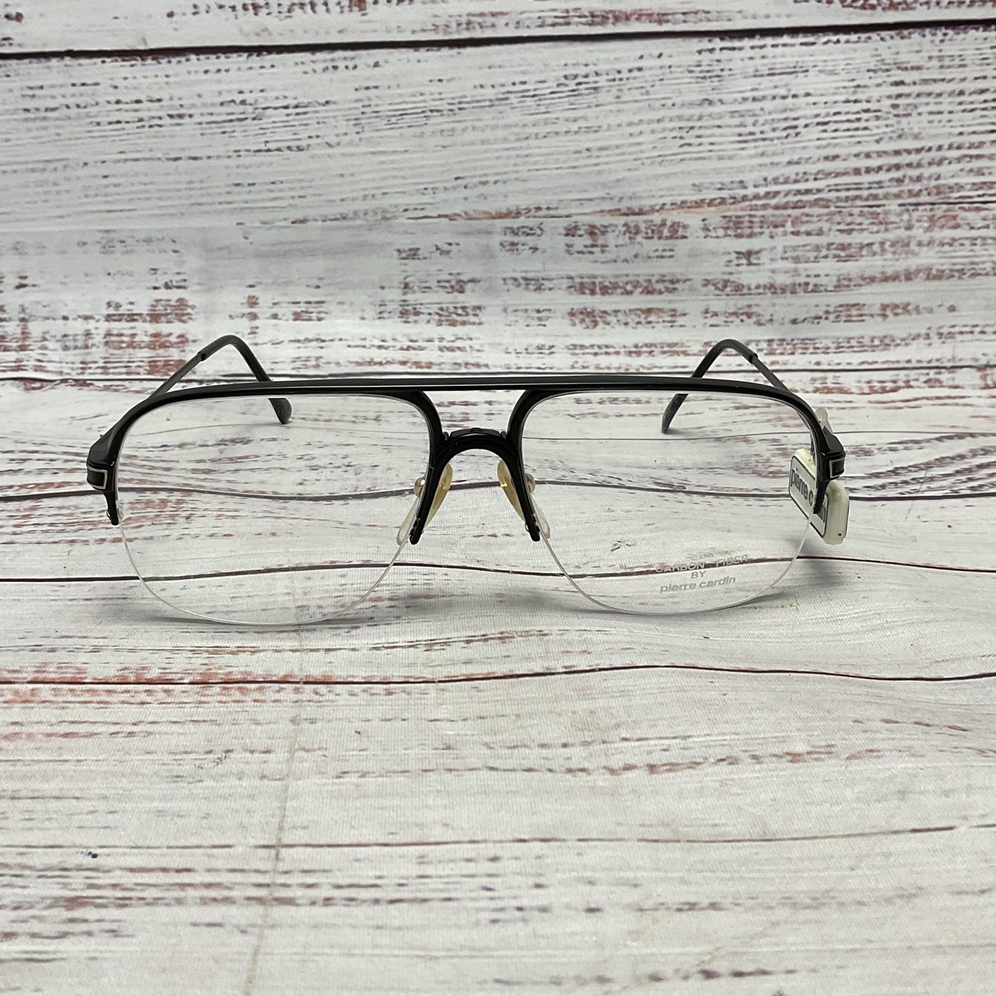 Pierre Cardin CF-1-2 Black Frame Glasses No Prescription Lens - Size 58 16