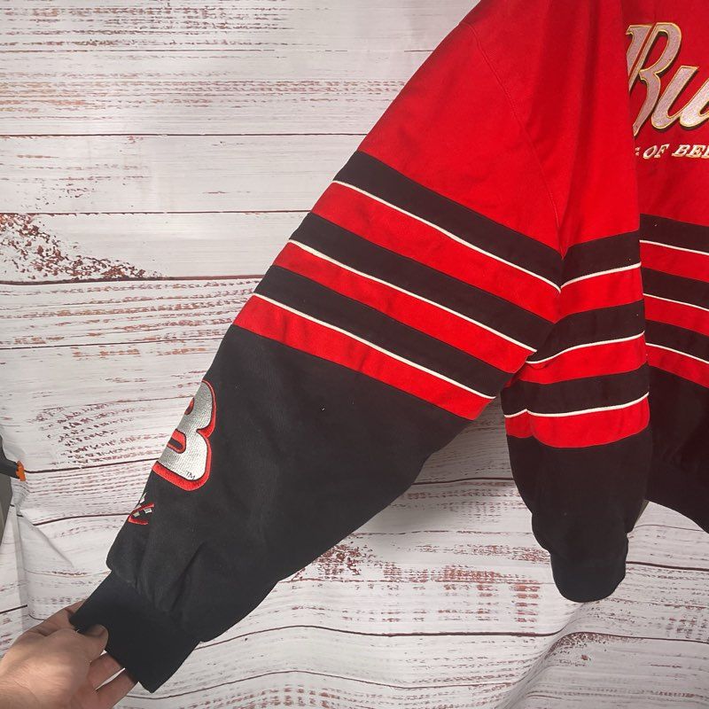 Chase Authentics Dale Earnhardt Jr. Budweiser Beer Red & Black Jacket - Size XXL