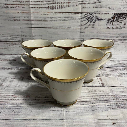 Set of 6 VTG. 1972 Noritake Edinburgh 7146 Japanese Porcelain Tea Cups