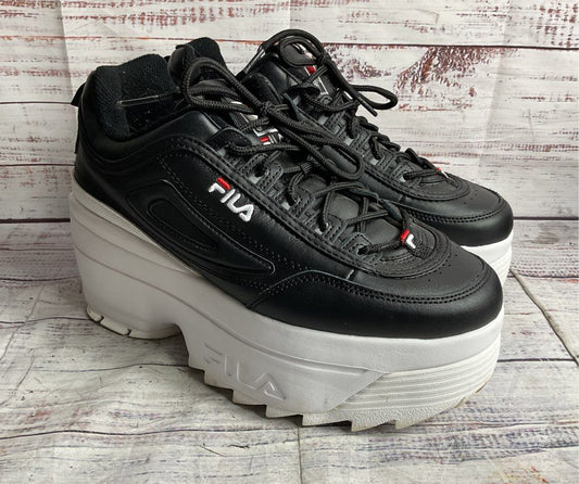 Fila Disruptor II Wedge Sneaker Black 6.5