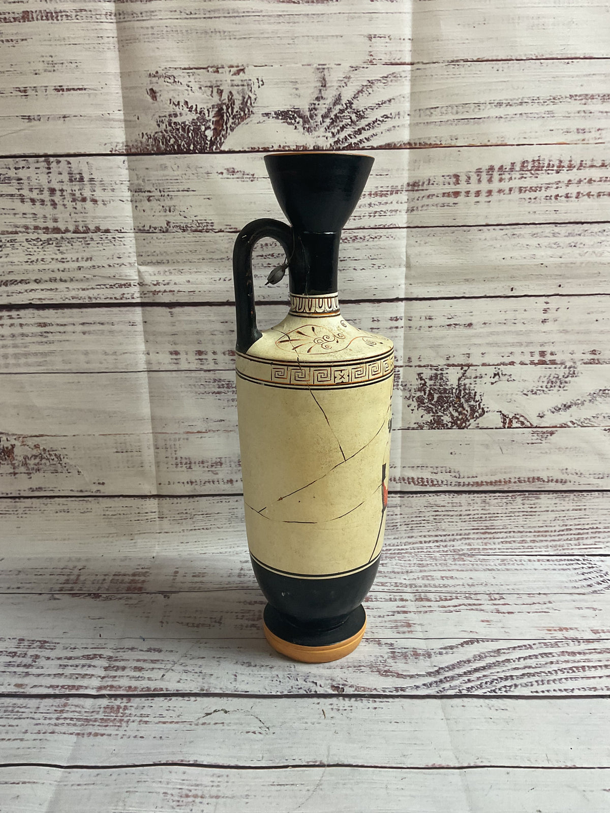 Hand Painted Ancient Greek Reproduction Pitcher Vase