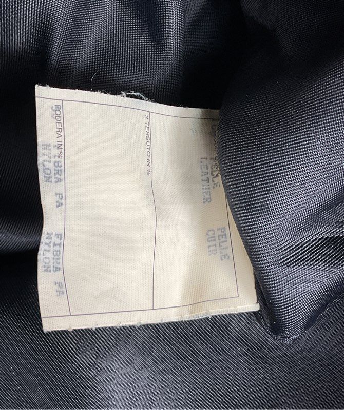 Armani Exchange Vintage Leather Belted Coat Black L