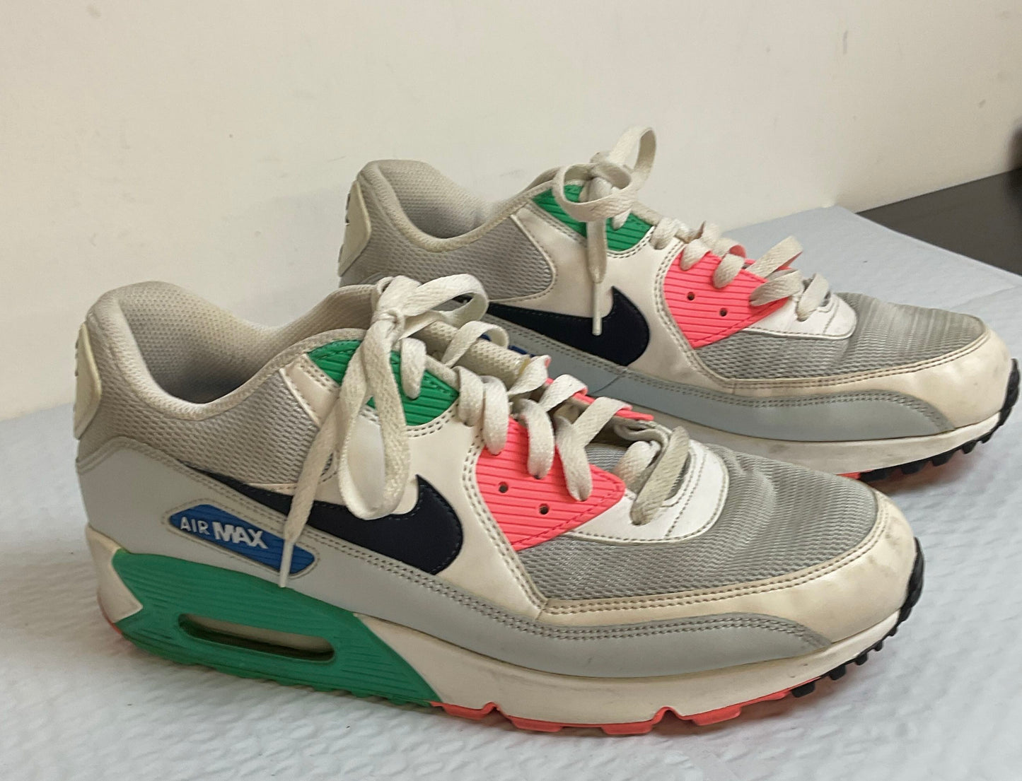 Nike Air Max 90 White Multi Color Size 12