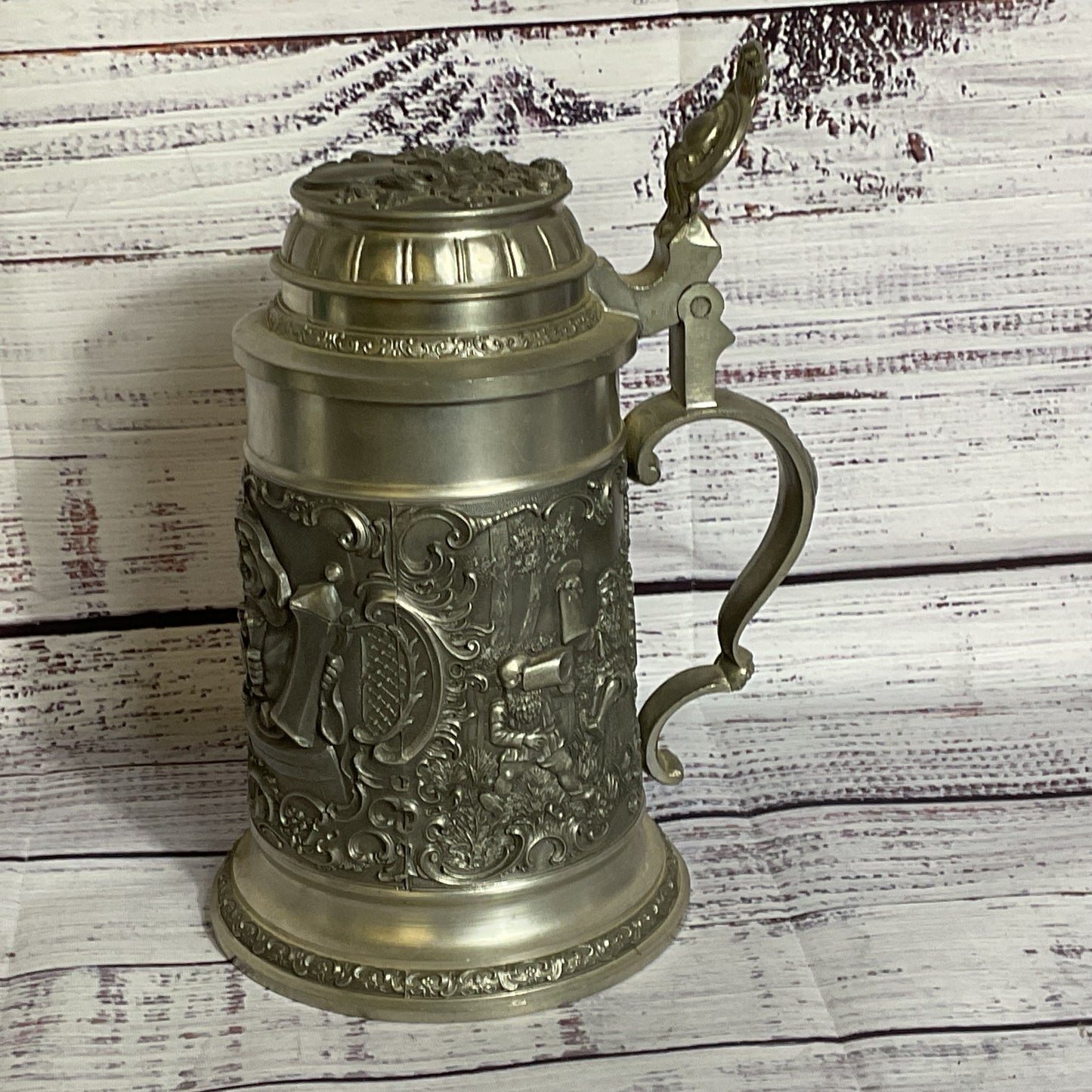 VTG. GEGOSSEN LT. Deutsches Zinn Mitglied D. Zinnung Landesinnung Pewter Stein