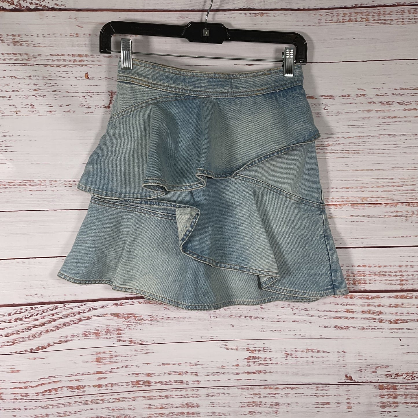 Isabel Marant Etoile Blue Denim 100% Cotton Ruffle Mini Skirt - Size 36