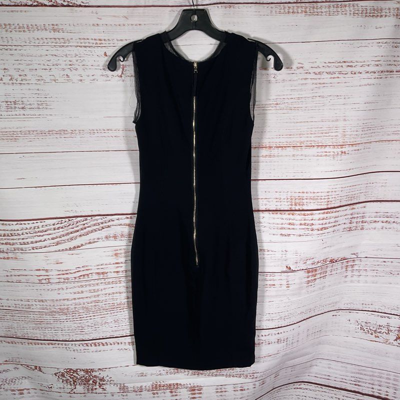 Dolce & Gabbana Black Lace Trim Sleeveless Bodycon Mini Dress - Size in Desc.
