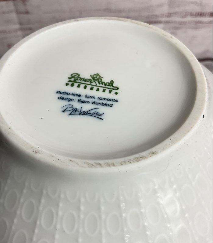 Rosenthal Björn Wiinblad Vintage Rhapsody 9.5" Coffee Tea Pot White