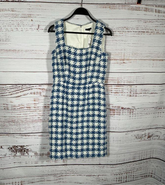 NWT Women's Ann Taylor Blue & White Tweed Dress Size 0