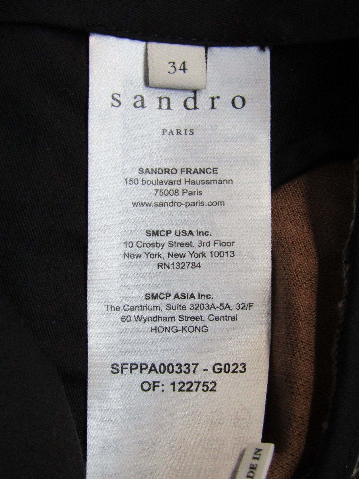 Sandro Nils Women's Brown Gingham Check Pants Size 34