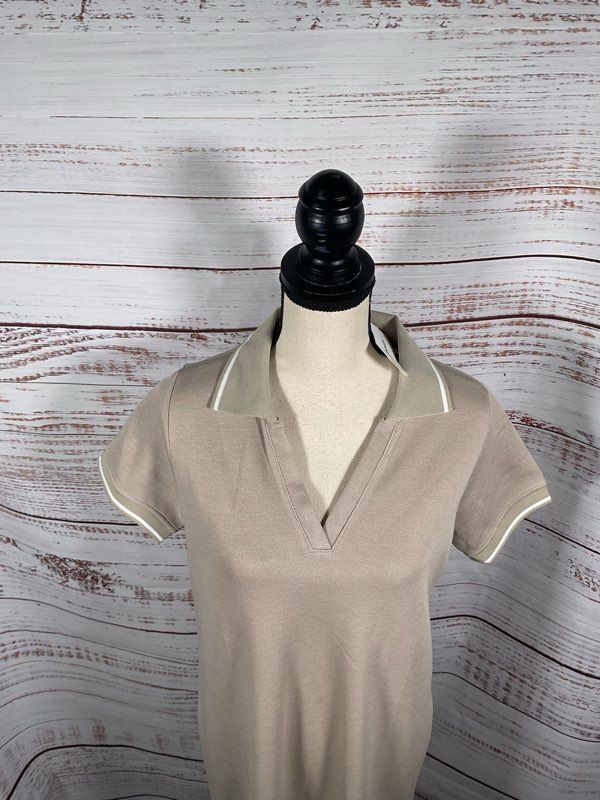 NEW SPANX AirEssentials Pique Polo Sleeveless Tank Midi Dress Ashwood Size M #2