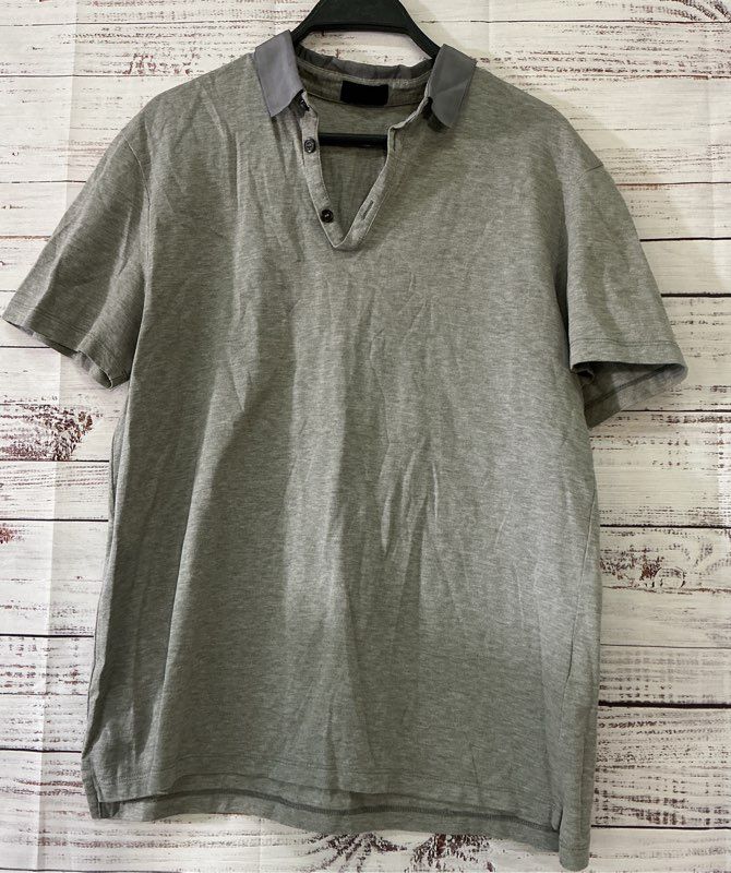 Men's Lanvin Gray Polo Shirt Made in Italy Size S