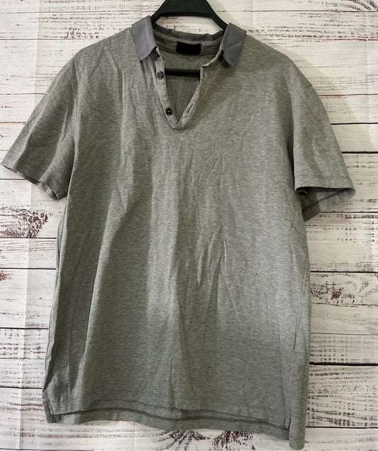 Men's Lanvin Gray Polo Shirt Made in Italy Size S