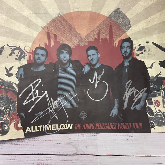 Alltimelow The Young Renegades Worlds Tour Autograph Signed 11x18"