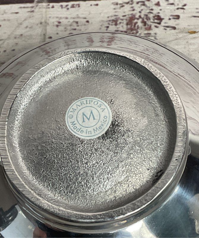 Mariposa Brillante Acorn Double-Bowl Serving Dish Aluminum