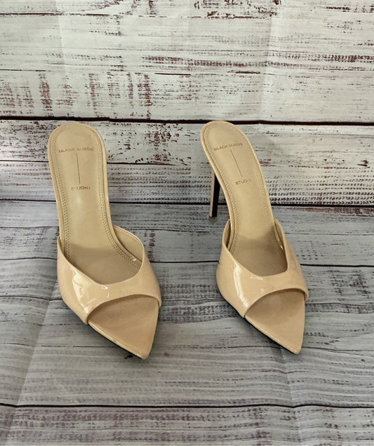 Women's Black Suede Studio Beige Mules Size 6 Retail $300 LOW STOCK ONLINE