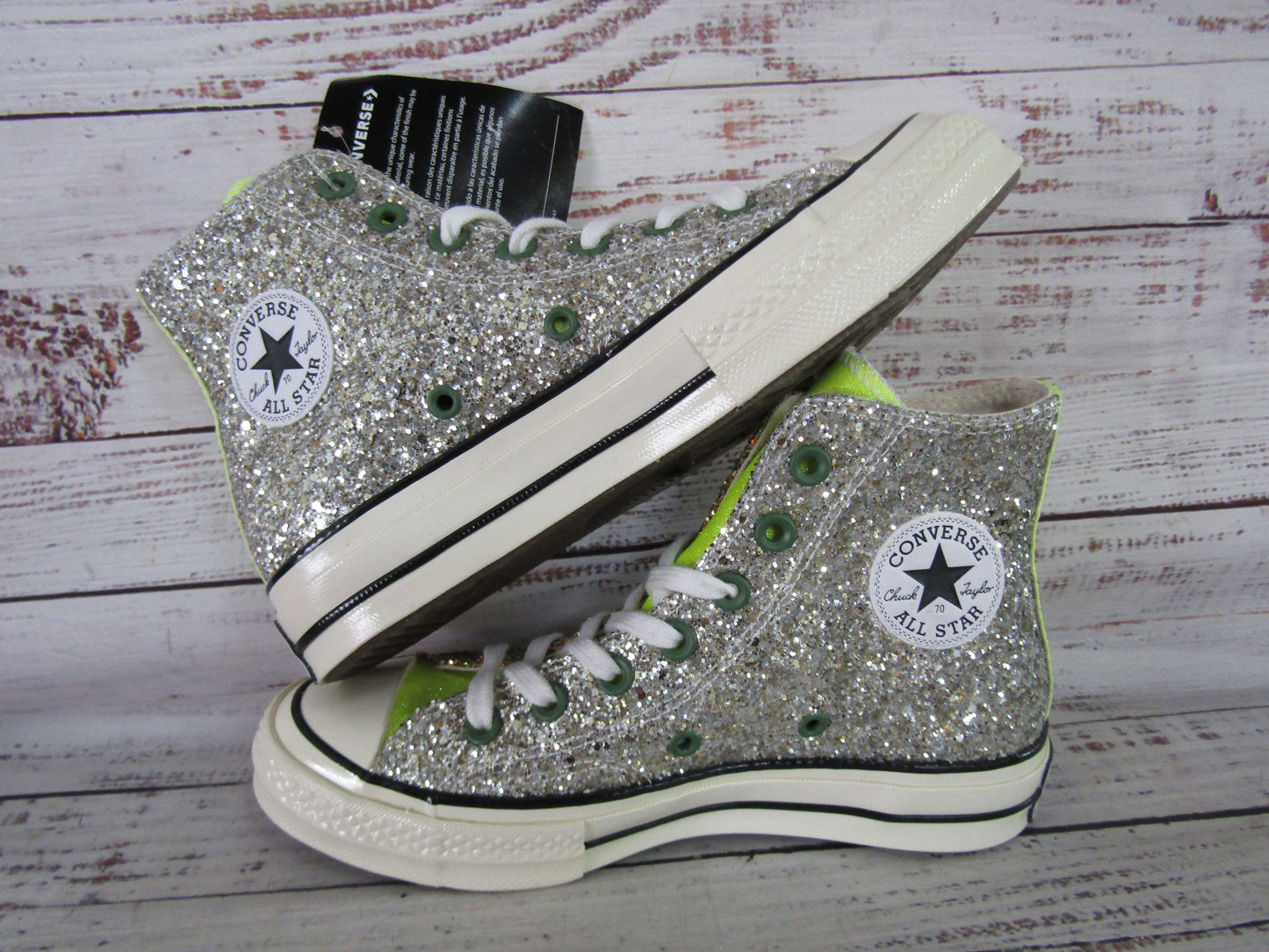 Converse x J.W Anderson Chuck 70 High Glitter Pack Sneakers Size 6 164696C