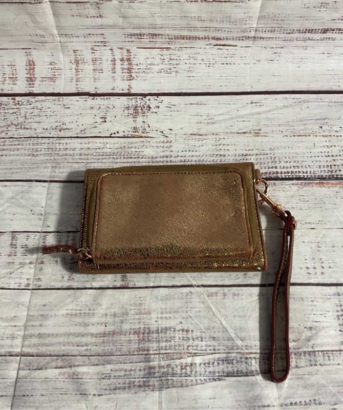 MZ Wallace Women's Metallic Rose Wristlet Clutch Wallet