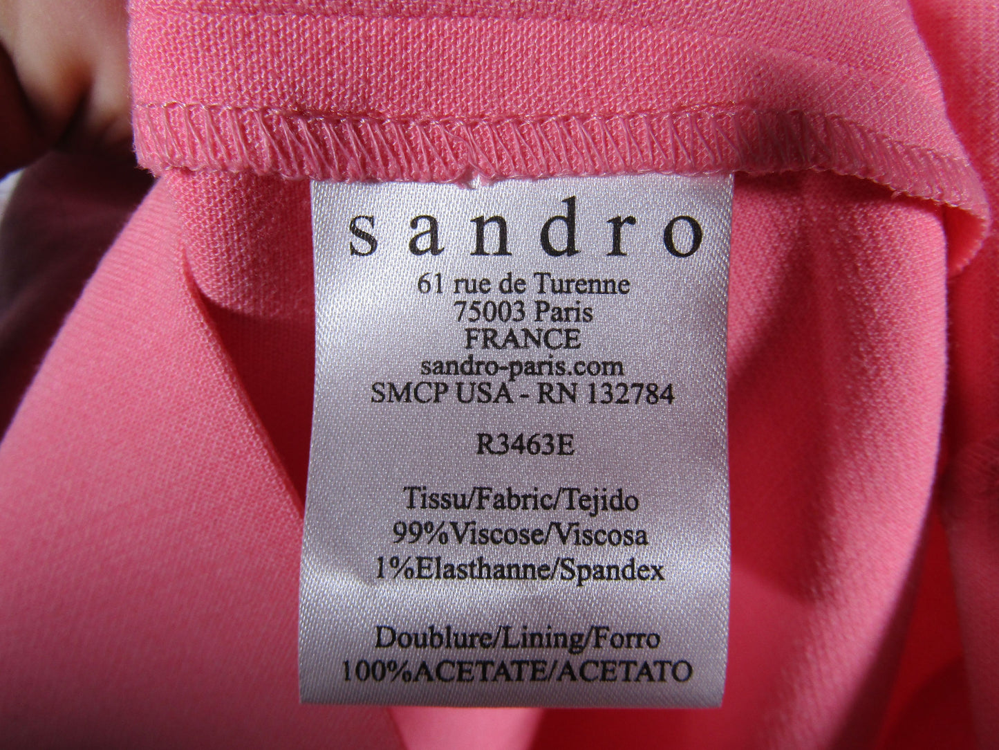Sandro Women's Pink Sleeveless Mini Cocktail Dress Size 1