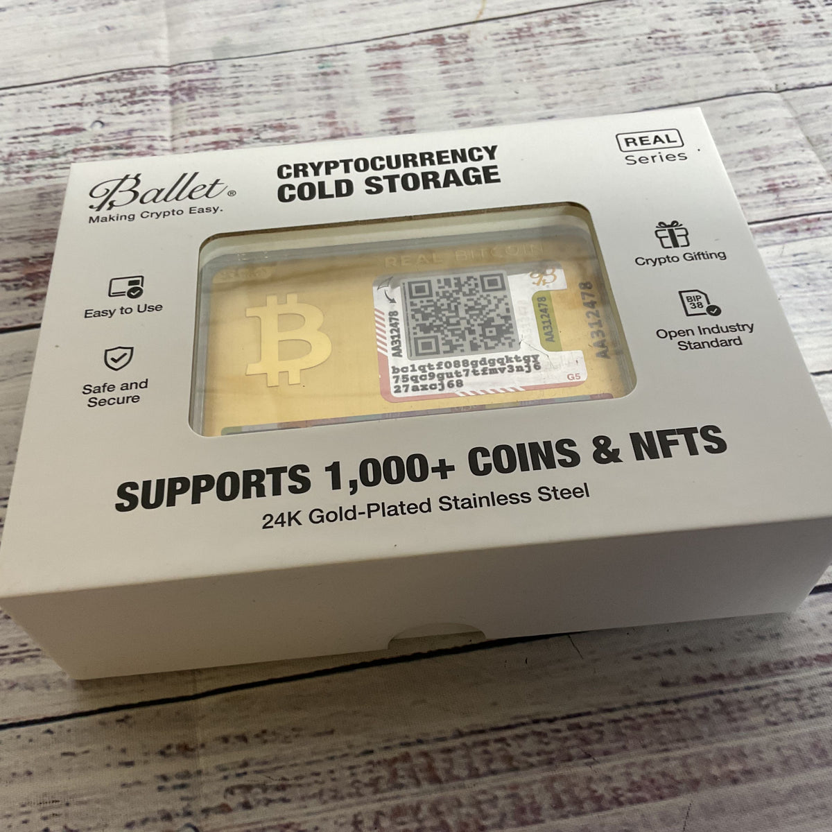 NEW SEALED BALLET 24K Gold-Plated Cryptocurrency Cold Storage Card