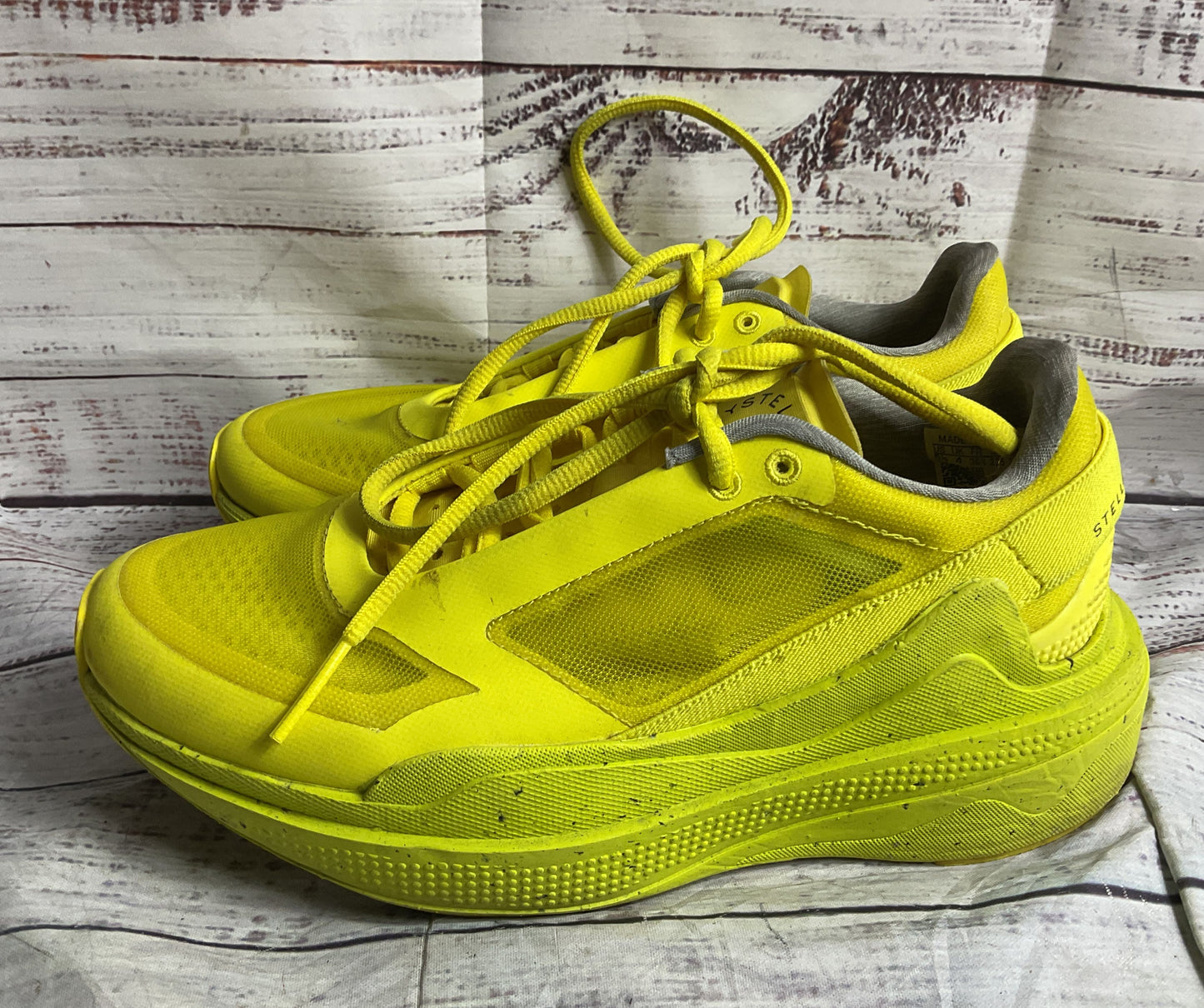 Adidas by Stella McCartney Women's Earthlight Sneakers Neon Yellow 5.5