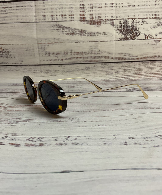 Beautiful Dior Havana Gold Hypnotic 2 46mm Round Sunglasses