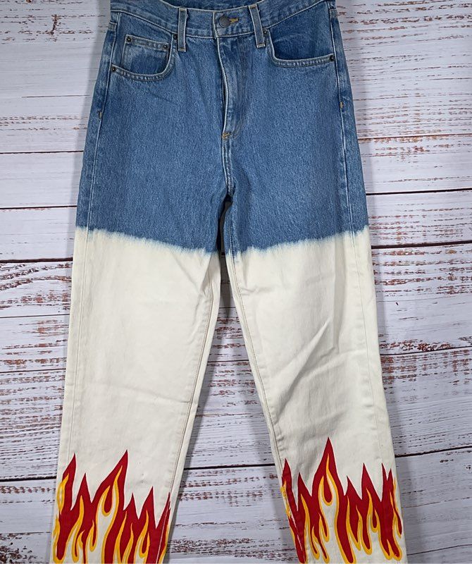 Carmar Denim Marietta High Rise Boyfriend Flame Jeans Multicolor 25