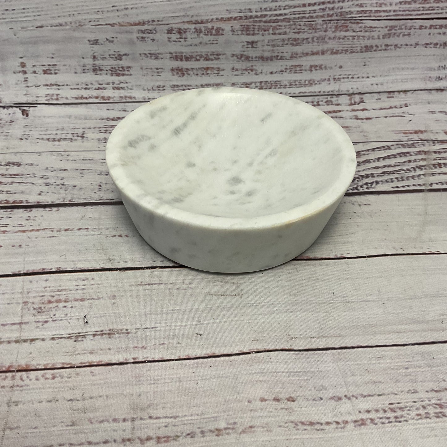 West Elm Foundations White Marble Small Trays / Bowls 5" New