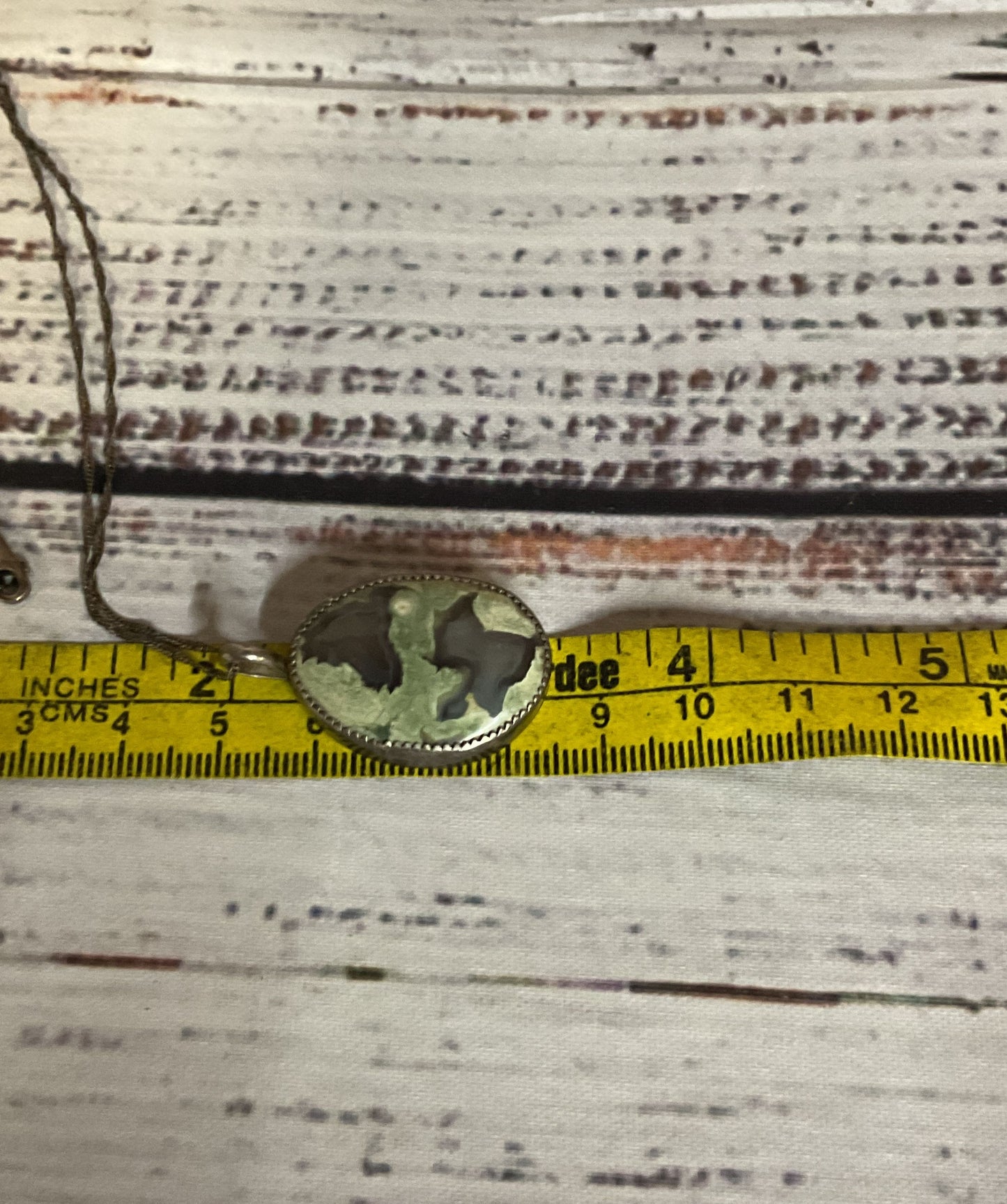 Unbranded Sterling Silver Vintage Stone Pendant Chain Necklace