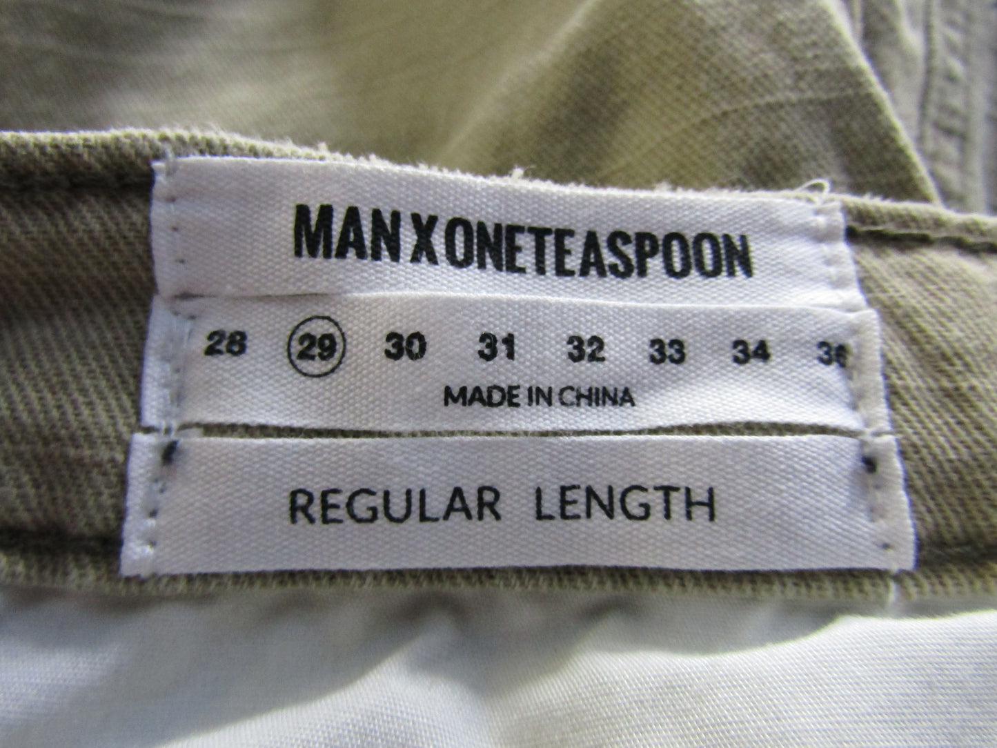 One Teaspoon Mr Browns Men's Militaire Green Distressed Jeans Size 29