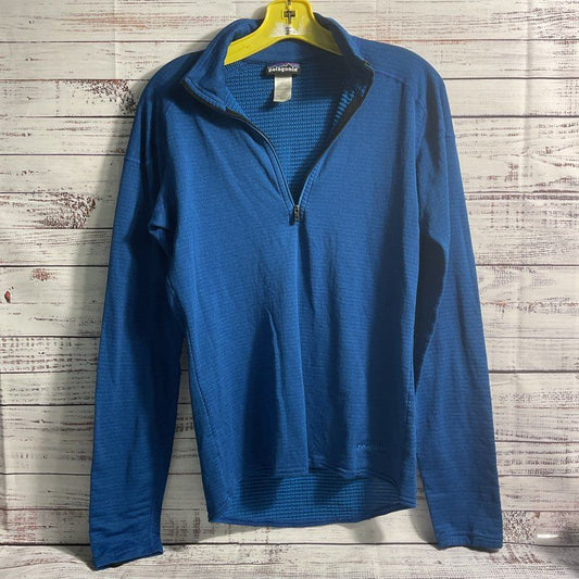Patagonia Blue Polartec Quarter Zip Waffle Thermal L/S Shirt Jacket - Size S