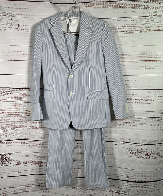 Vineyard Vines Boys Seersucker Striped Suit Ocean Splash 16