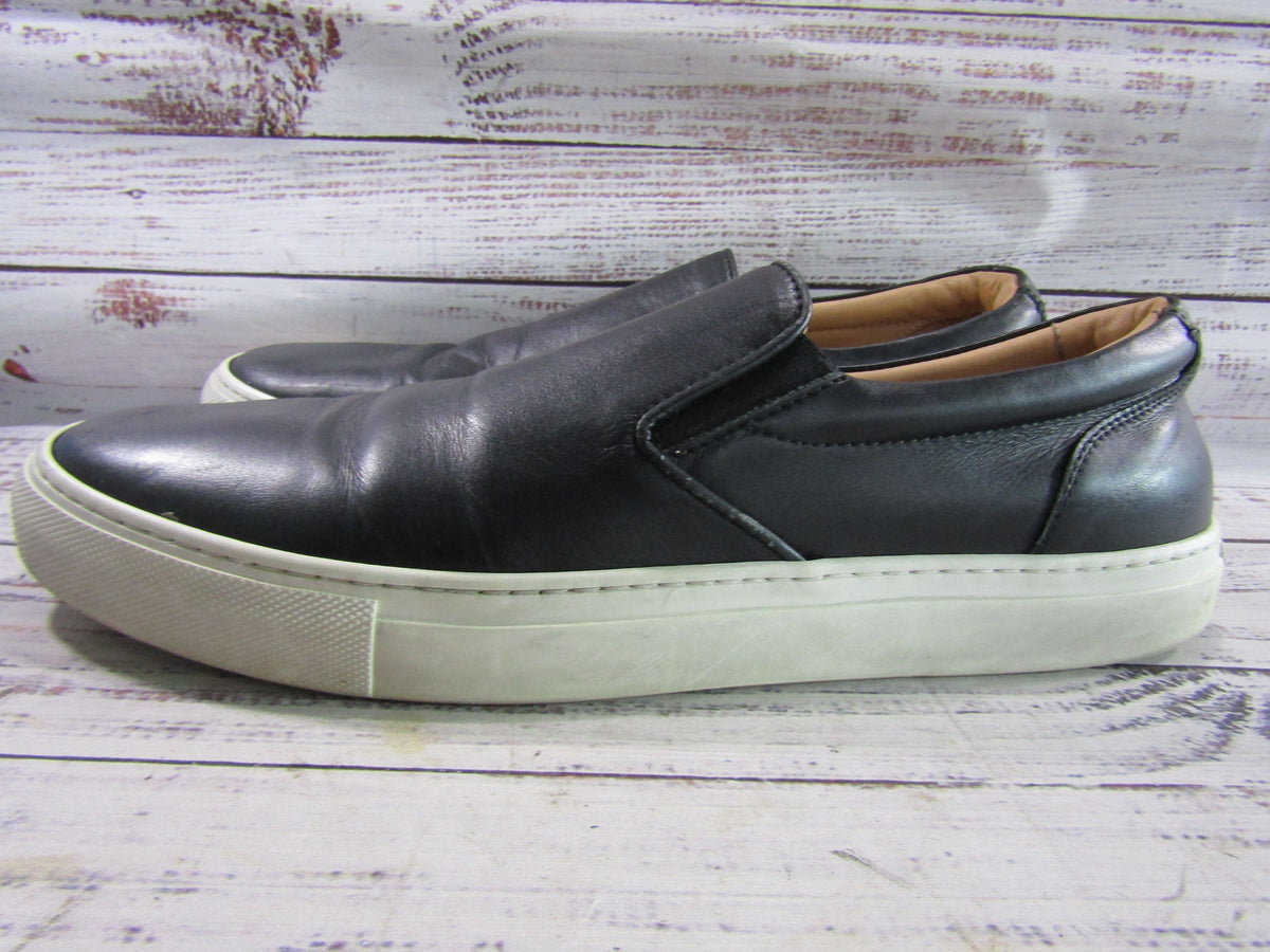 Greats Men's Black Leather Slip-On Shoes Size 11 Made in Italy