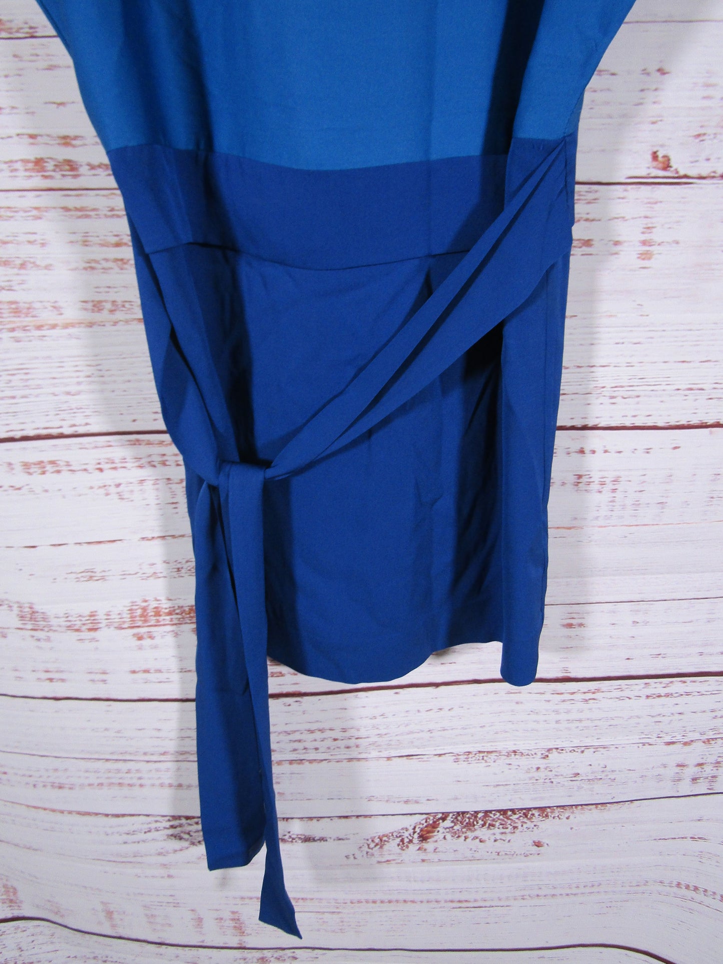 Diane von Furstenberg Edna Women's Two-Tone Blue Silk Blend Dress Size 0