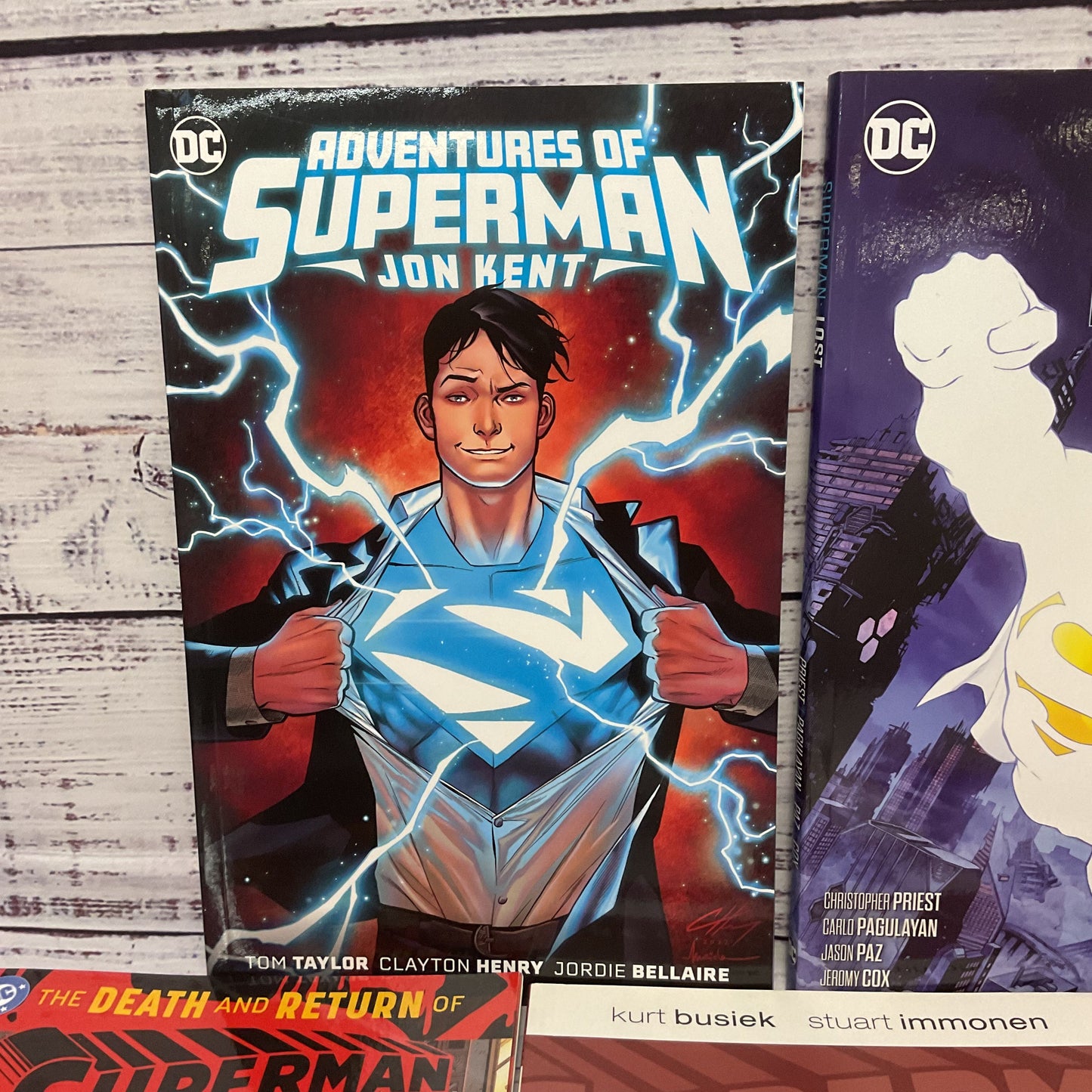 DC Comics Superman Graphic Novel Lot Of 7 Books Death and Return Lost Atlas