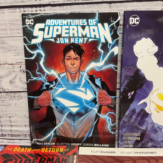 DC Comics Superman Graphic Novel Lot Of 7 Books Death and Return Lost Atlas
