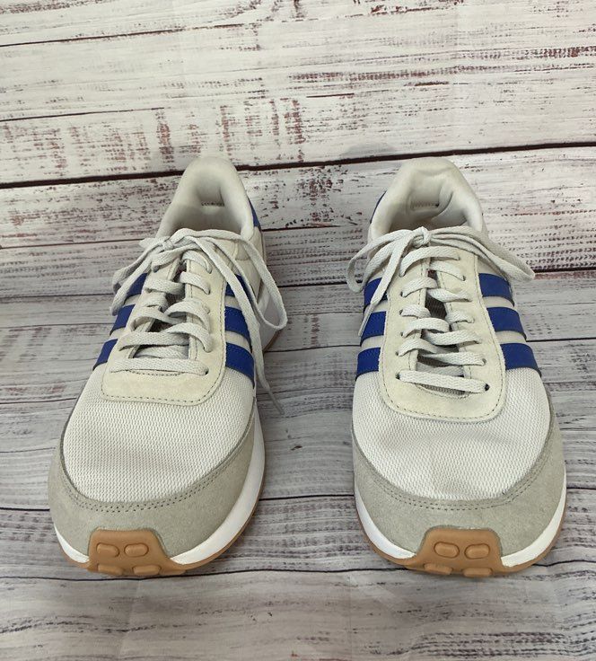 NWOB Men's Adidas Run 70's White/ Blue Sneakers Size 11
