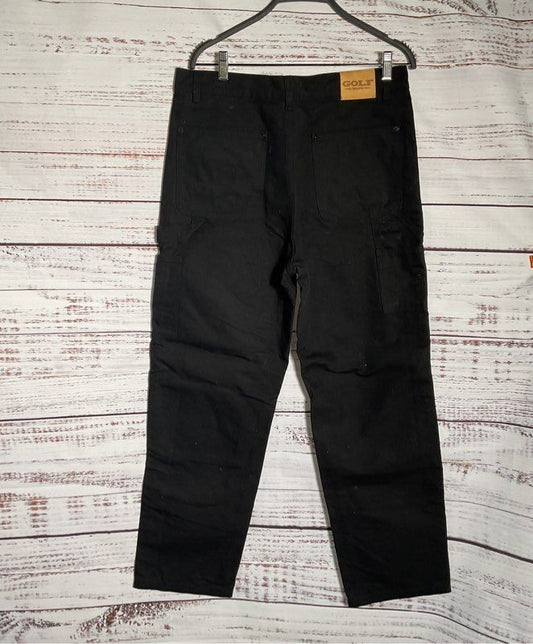 Unisex Golf Wang Black Cargo Jeans with crystal embellishment Size 30