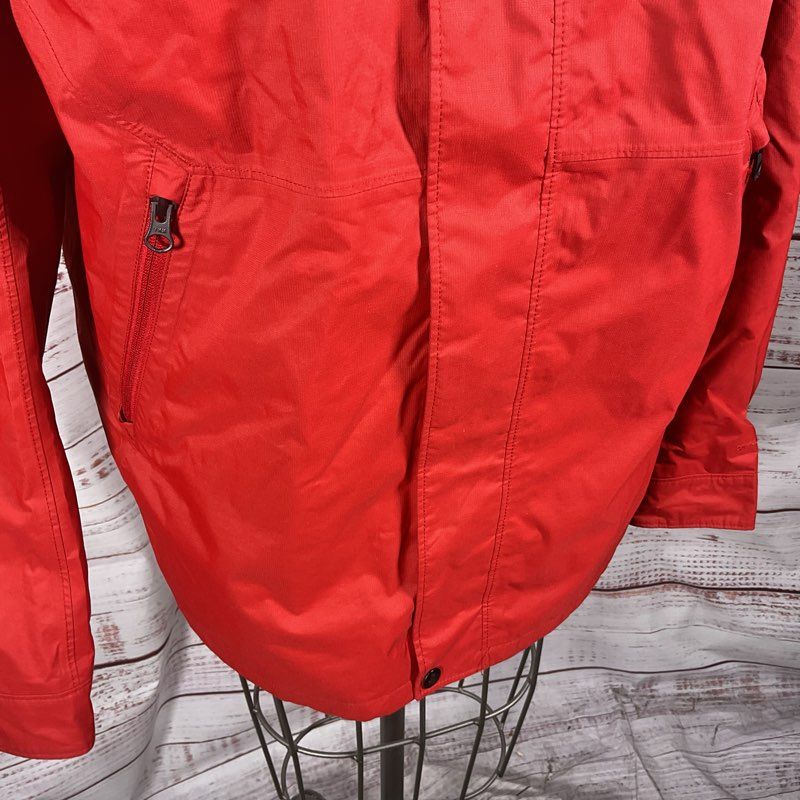 The North Face Jenison Red Fixed Hood Waterproof Windbreaker Jacket - Size Large